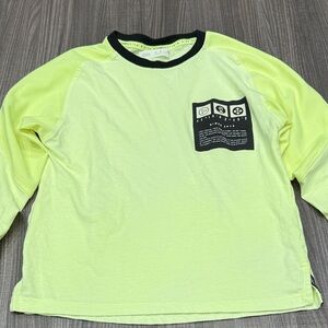 Zara Bright Yellow Long Sleeve Tee with Pocket (like new)